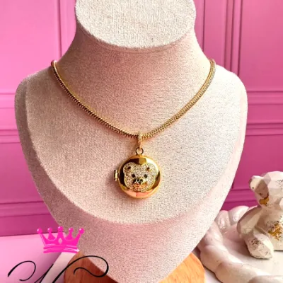 Collar y dije en rodio