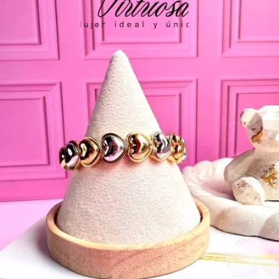Pulsera elástica en rodio