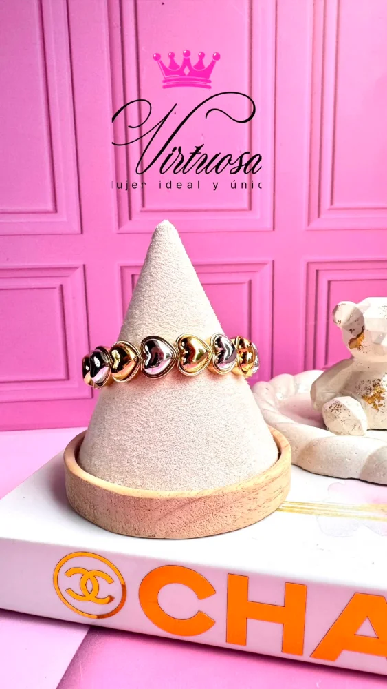 Pulsera elástica en rodio